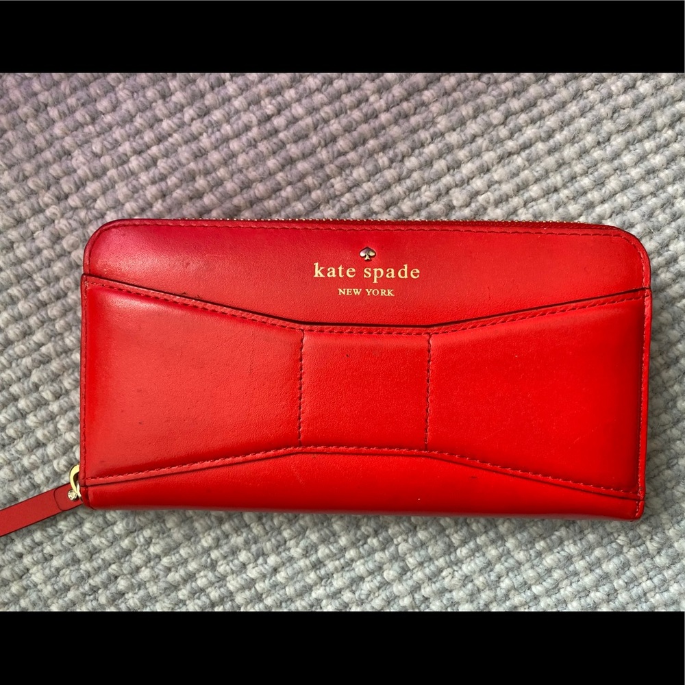 Kate Spade leather bow wallet